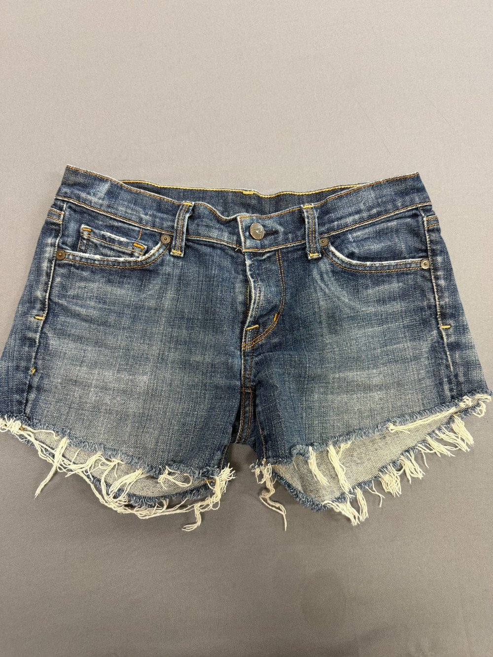 Citizens of Humanity Dita Cutoff Denim Shorts Women’s 27 Blue Distressed Raw Hem